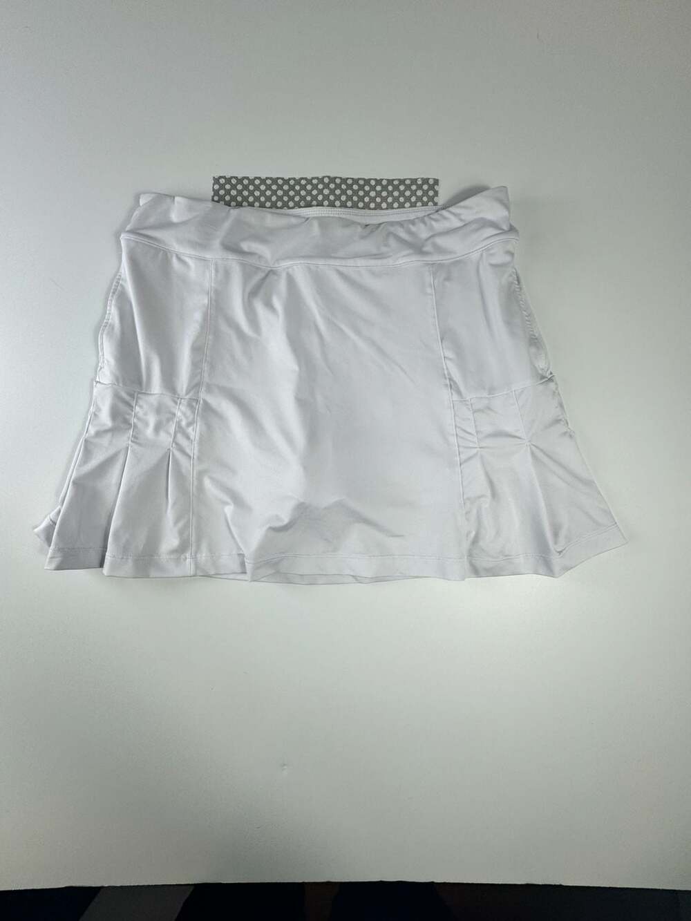 Lillie Green Women's White Athletic Skort with Side Pleats